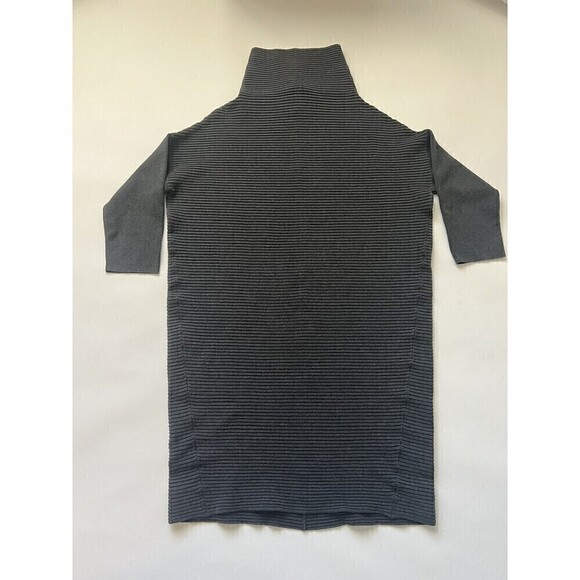 Per Se Silk Cotton Dress Gray Ribbed Sweater Small Turtleneck - Picture 1 of 6